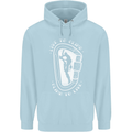 Live to Climb Rock Climbing Climber Childrens Kids Hoodie Light Blue