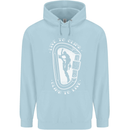 Live to Climb Rock Climbing Climber Childrens Kids Hoodie Light Blue