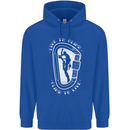 Live to Climb Rock Climbing Climber Childrens Kids Hoodie Royal Blue