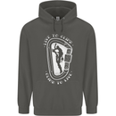 Live to Climb Rock Climbing Climber Childrens Kids Hoodie Storm Grey