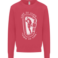 Live to Climb Rock Climbing Climber Kids Sweatshirt Jumper Heliconia