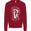 Live to Climb Rock Climbing Climber Kids Sweatshirt Jumper Red