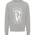 Live to Climb Rock Climbing Climber Kids Sweatshirt Jumper Sports Grey
