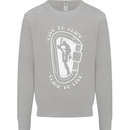 Live to Climb Rock Climbing Climber Kids Sweatshirt Jumper Sports Grey