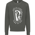 Live to Climb Rock Climbing Climber Kids Sweatshirt Jumper Storm Grey
