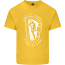 Live to Climb Rock Climbing Climber Kids T-Shirt Childrens Yellow