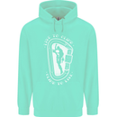 Live to Climb Rock Climbing Climber Mens 80% Cotton Hoodie Peppermint