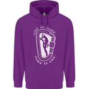 Live to Climb Rock Climbing Climber Mens 80% Cotton Hoodie Purple