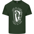 Live to Climb Rock Climbing Climber Mens Cotton T-Shirt Tee Top Forest Green