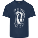 Live to Climb Rock Climbing Climber Mens Cotton T-Shirt Tee Top Navy Blue