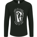 Live to Climb Rock Climbing Climber Mens Long Sleeve T-Shirt Black
