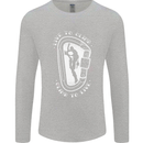 Live to Climb Rock Climbing Climber Mens Long Sleeve T-Shirt Sports Grey