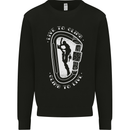 Live to Climb Rock Climbing Climber Mens Sweatshirt Jumper Black