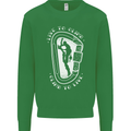 Live to Climb Rock Climbing Climber Mens Sweatshirt Jumper Irish Green