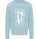 Live to Climb Rock Climbing Climber Mens Sweatshirt Jumper Light Blue