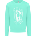 Live to Climb Rock Climbing Climber Mens Sweatshirt Jumper Peppermint