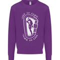 Live to Climb Rock Climbing Climber Mens Sweatshirt Jumper Purple