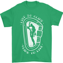 Live to Climb Rock Climbing Climber Mens T-Shirt 100% Cotton Irish Green