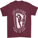 Live to Climb Rock Climbing Climber Mens T-Shirt 100% Cotton Maroon