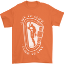 Live to Climb Rock Climbing Climber Mens T-Shirt 100% Cotton Orange
