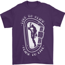Live to Climb Rock Climbing Climber Mens T-Shirt 100% Cotton Purple
