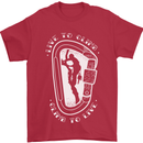 Live to Climb Rock Climbing Climber Mens T-Shirt 100% Cotton Red