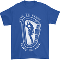 Live to Climb Rock Climbing Climber Mens T-Shirt 100% Cotton Royal Blue