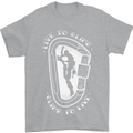 Live to Climb Rock Climbing Climber Mens T-Shirt 100% Cotton Sports Grey
