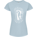 Live to Climb Rock Climbing Climber Womens Petite Cut T-Shirt Light Blue