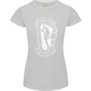 Live to Climb Rock Climbing Climber Womens Petite Cut T-Shirt Sports Grey