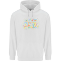Live with Pride LGBT Awareness Day Gay Mens 80% Cotton Hoodie White