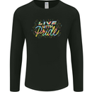 Live with Pride LGBT Awareness Day Gay Mens Long Sleeve T-Shirt Black