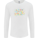 Live with Pride LGBT Awareness Day Gay Mens Long Sleeve T-Shirt White