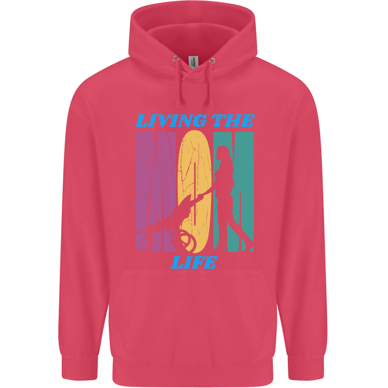 Living the Mom Life Mothers Day Mummy Childrens Kids Hoodie Heliconia