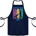 Living the Mom Life Mothers Day Mummy Cotton Apron 100% Organic Navy Blue