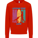 Living the Mom Life Mothers Day Mummy Kids Sweatshirt Jumper Bright Red