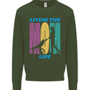 Living the Mom Life Mothers Day Mummy Kids Sweatshirt Jumper Forest Green