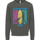 Living the Mom Life Mothers Day Mummy Kids Sweatshirt Jumper Storm Grey