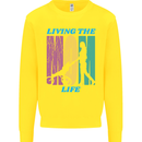 Living the Mom Life Mothers Day Mummy Kids Sweatshirt Jumper Yellow