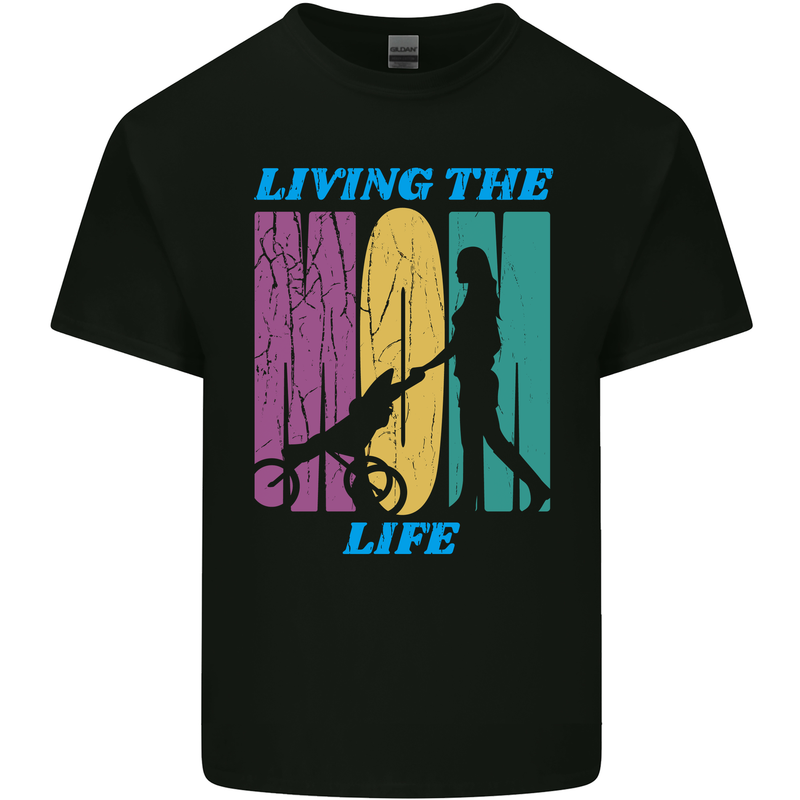 Living the Mom Life Mothers Day Mummy Kids T-Shirt Childrens Black