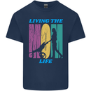 Living the Mom Life Mothers Day Mummy Kids T-Shirt Childrens Navy Blue