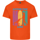 Living the Mom Life Mothers Day Mummy Mens Cotton T-Shirt Tee Top Orange