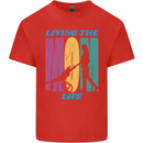 Living the Mom Life Mothers Day Mummy Mens Cotton T-Shirt Tee Top Red
