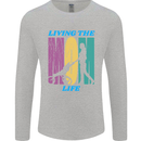 Living the Mom Life Mothers Day Mummy Mens Long Sleeve T-Shirt Sports Grey