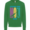 Living the Mom Life Mothers Day Mummy Mens Sweatshirt Jumper Irish Green