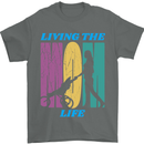Living the Mom Life Mothers Day Mummy Mens T-Shirt 100% Cotton Charcoal