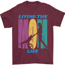 Living the Mom Life Mothers Day Mummy Mens T-Shirt 100% Cotton Maroon