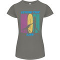 Living the Mom Life Mothers Day Mummy Womens Petite Cut T-Shirt Charcoal