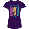 Living the Mom Life Mothers Day Mummy Womens Petite Cut T-Shirt Purple