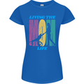 Living the Mom Life Mothers Day Mummy Womens Petite Cut T-Shirt Royal Blue